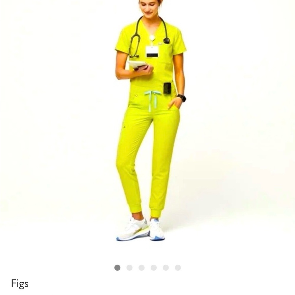 Figs Professional Neon Athletic Jogger Scrubs